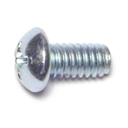 Midwest Fastener 1/4"-20 x 1/2 in Phillips Round Machine Screw, Zinc Plated Steel, 40 PK 63608
